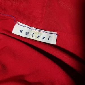 Avital Sweaters - Women's Plus Size Red Silky Cardigan Avital Sweaters - Women's Plus Size Red Silky Cardigan